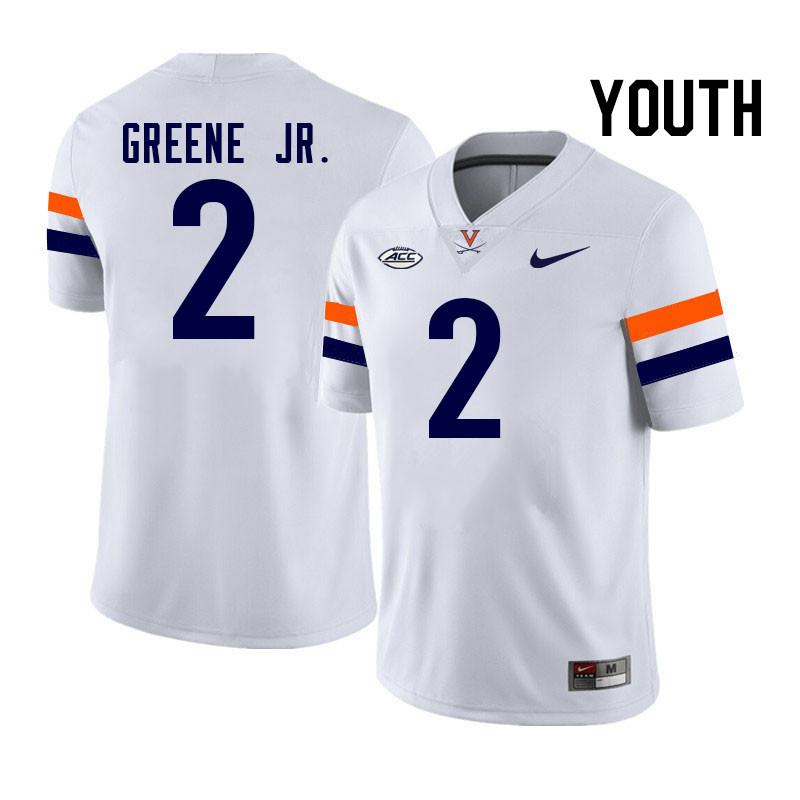 Youth Virginia Cavaliers #2 Andre Greene Jr. College Football Jerseys Stitched-White